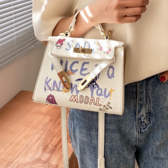 Sadi Bag My Melody Graffitti Elephant Art Handbag Mini Bag CHARM SOLD SEPARATELY - Picture 3 of 6